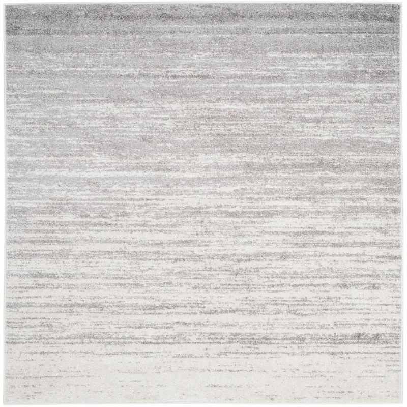 Adirondack ADR113 Machine Made Indoor Area Rug - Ivory/Silver - 6'x6' - Safavieh