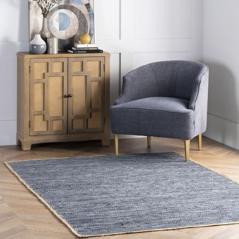 Nuloom Sabby Hand Woven Leather Flatweave Indoor Area Rug, 5' x 8'