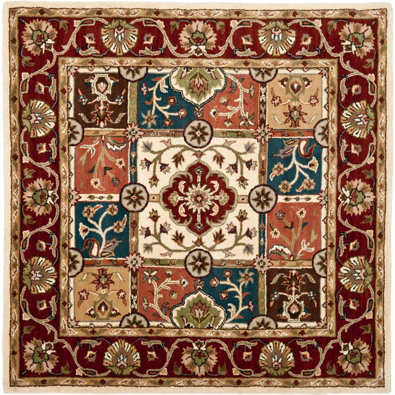 Heritage HG925 Hand Tufted Area Rug - Multi/Red - 6'x6' - Safavieh.