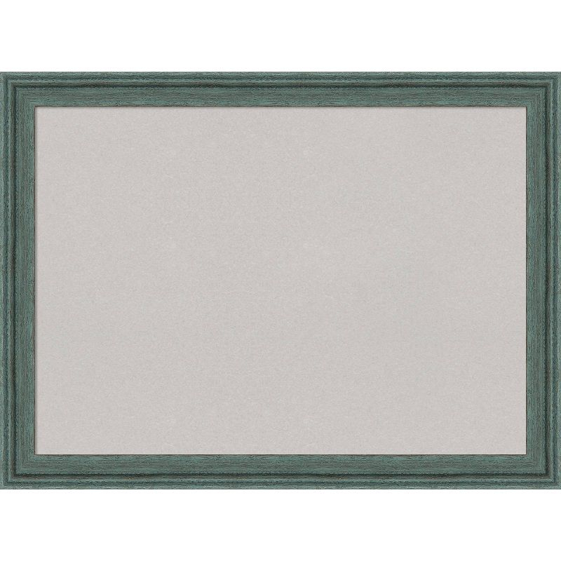 31"x23" Upcycled Wood Frame Gray Cork Board Teal - Amanti Art