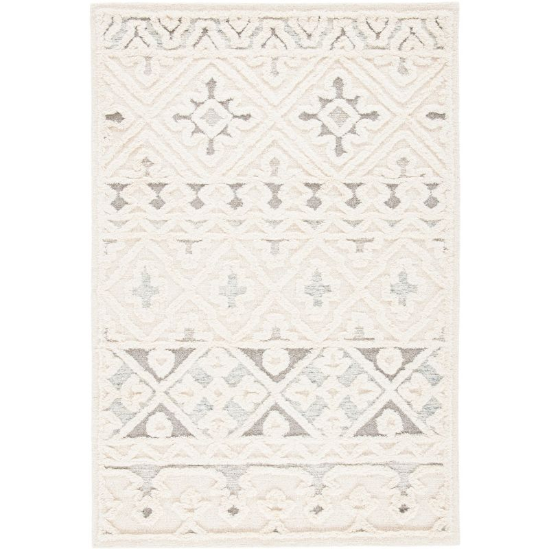 Metro MET110 Hand Tufted Indoor Area Rug - Ivory/Grey - 8'x10' - Safavieh