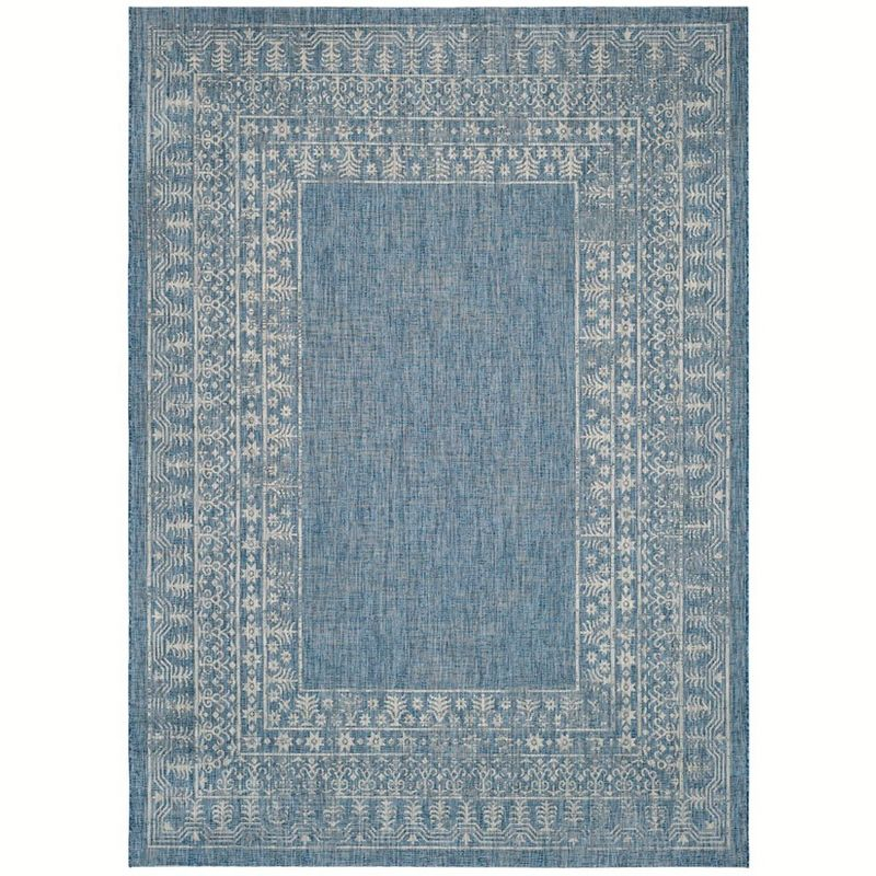 Courtyard CY8482 Power Loomed Indoor/Outdoor Area Rug - Navy/Gray - 5'3"x7'7" - Safavieh.