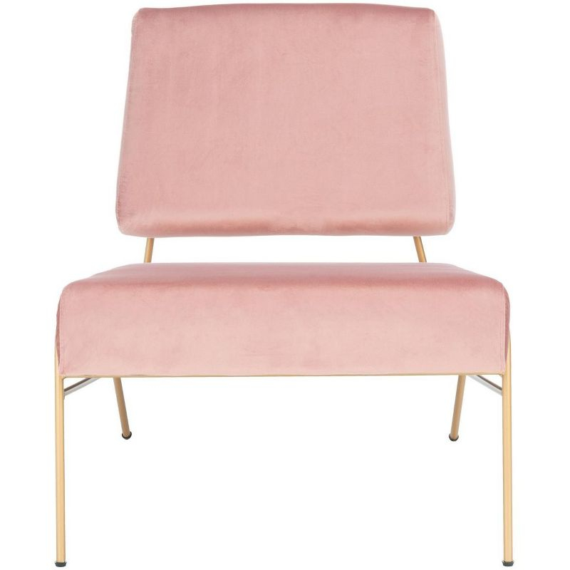 Romilly Velvet Accent Chair - ACH6203 - Dusty Rose/Gold - Safavieh