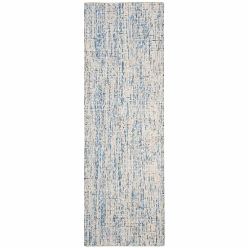 Abstract ABT468 Handmade Indoor Runner - Dark Blue/Rust - 2'-3"x12' - Safavieh
