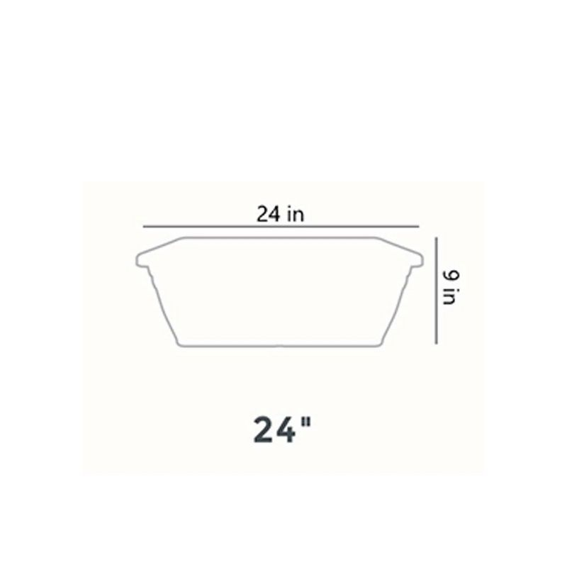 The HC Companies 24 Inch Wide Heavy Duty Plastic Deck Rail Mounted Garden Flower Planter Boxes with Removable Drainage Plugs, 4 Pack, Chocolate