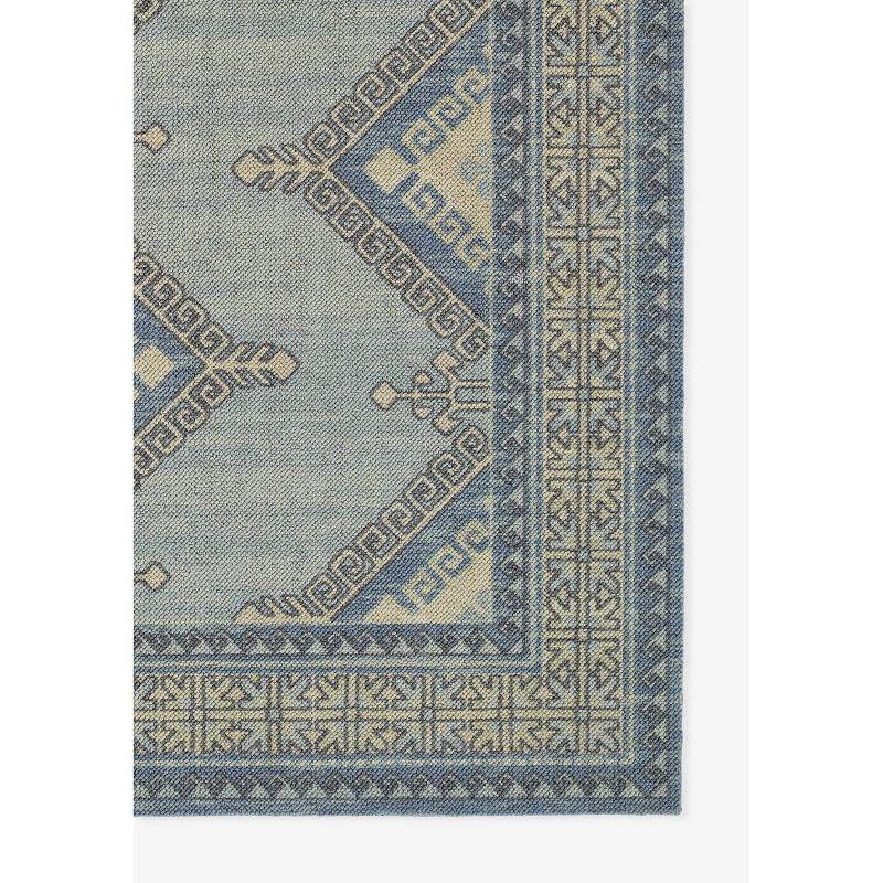 Momeni 6'6"x9' Anatolia Kez Medallion Machine Loomed Area Rug Blue: Wool & Nylon, Low Pile, Indoor Classic Rectangle Rug