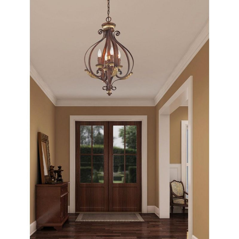 Livex Lighting Villa Verona 4 - Light Chandelier in  Verona Bronze/Aged Gold Leaf
