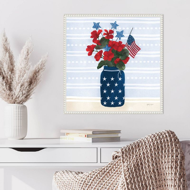 Amanti Art 22"x22" American Gnome IX by Yvette St. Amant Framed Canvas Wall Art Print