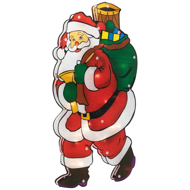 Northlight 17.5" Lighted Santa Claus Christmas Window Silhouette