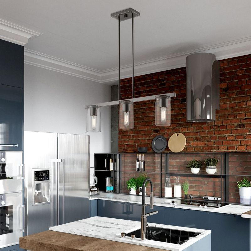 Livex Lighting Clarion 3 - Light Chandelier in  Black Chrome