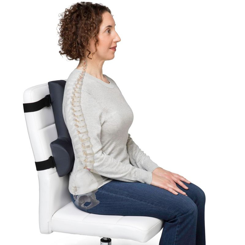 OPTP Thoracic Lumbar Back Support - Full Back and Lumbar Support for Improved Sitting Posture, Upper/Lower Back Support for Chair, and Car Back