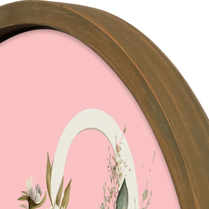 Creative Products Love Botanical 20 x 20 Round Brown Framed Print