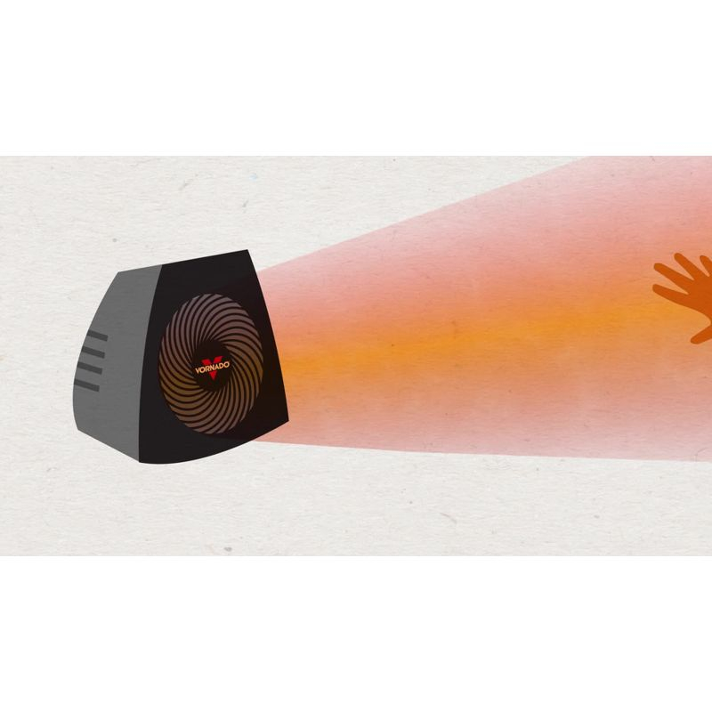 Vornado Velocity 5 Whole Room Space Heater with Auto Climate Control Timer and Safety Features: 1500W, ETL Listed, 200-500 sq. ft.