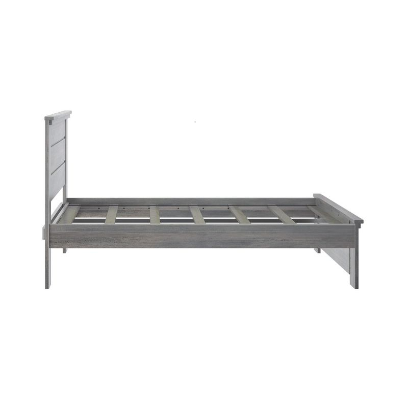 Plank+Beam Farmhouse Full Size Bed Frame with Headboard, Solid Wood Platform Bed