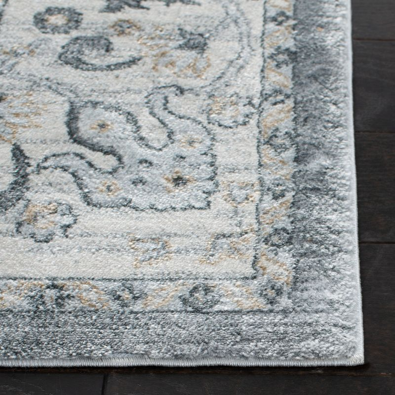 Isabella ISA940 Power Loomed Area Rug - Grey/Cream - 4'x6' - Safavieh.