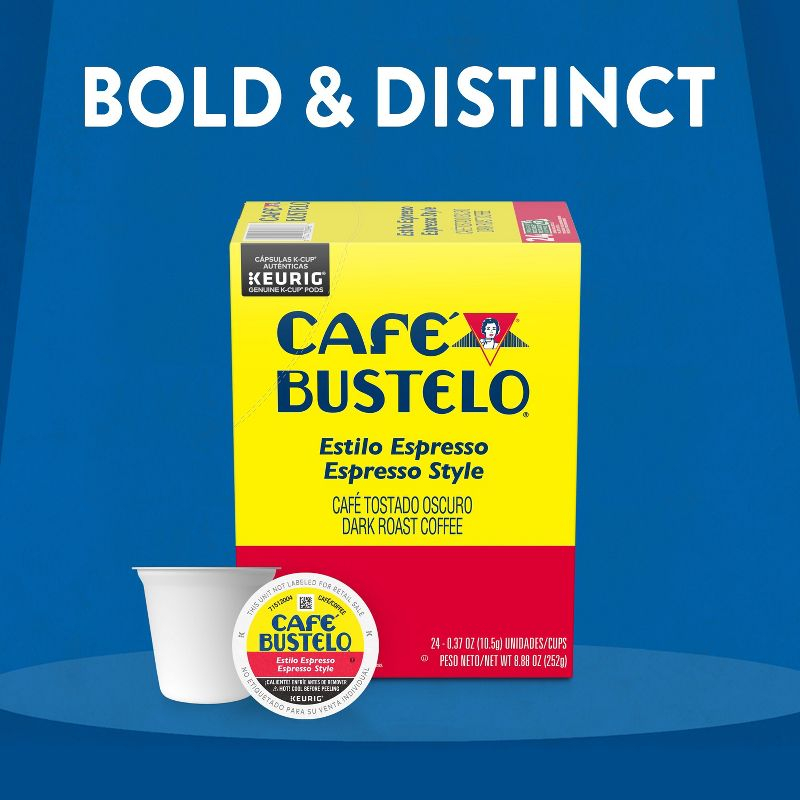 Café Bustelo Espresso Dark Roast Coffee - Keurig K-Cup Pods - 24ct