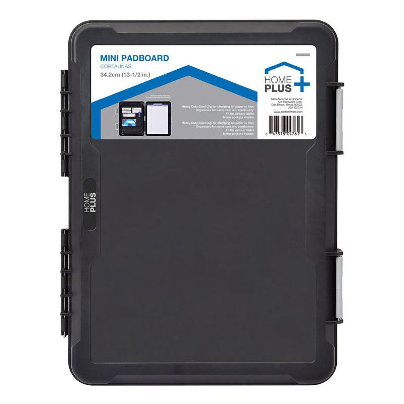Home Plus Clipboard, Letter Size Plastic, Side Opening Storage