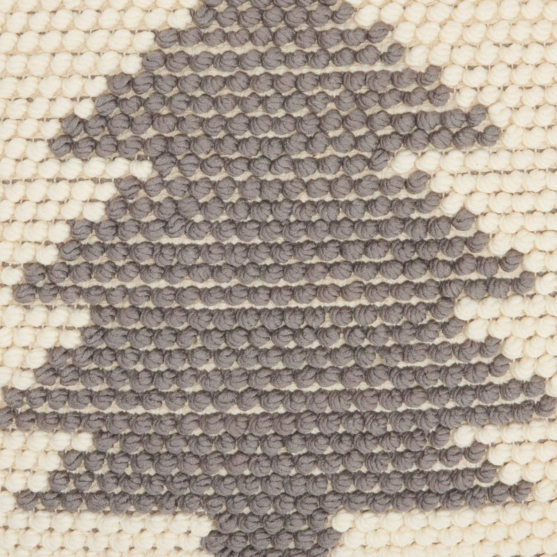 20"x20" Oversize Xmas Tree Loops Square Throw Pillow Ivory/Gray - Mina Victory: Handcrafted, Cozy, Indoor Decor