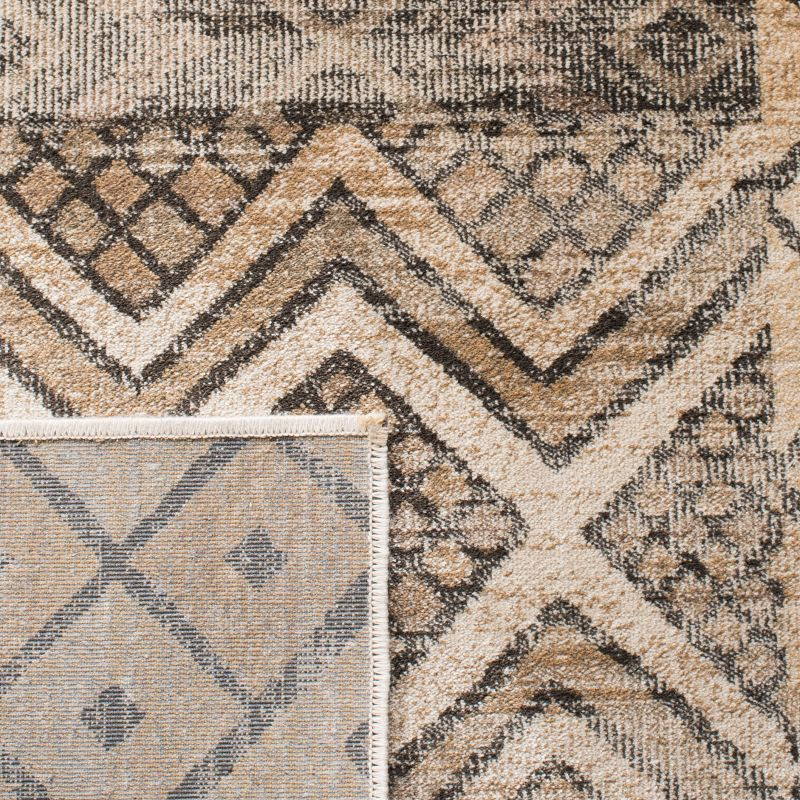 Vintage VTG121 Power Loomed Indoor Skid-Resistant Area Rug - Stone - 4'x5'7" - Safavieh