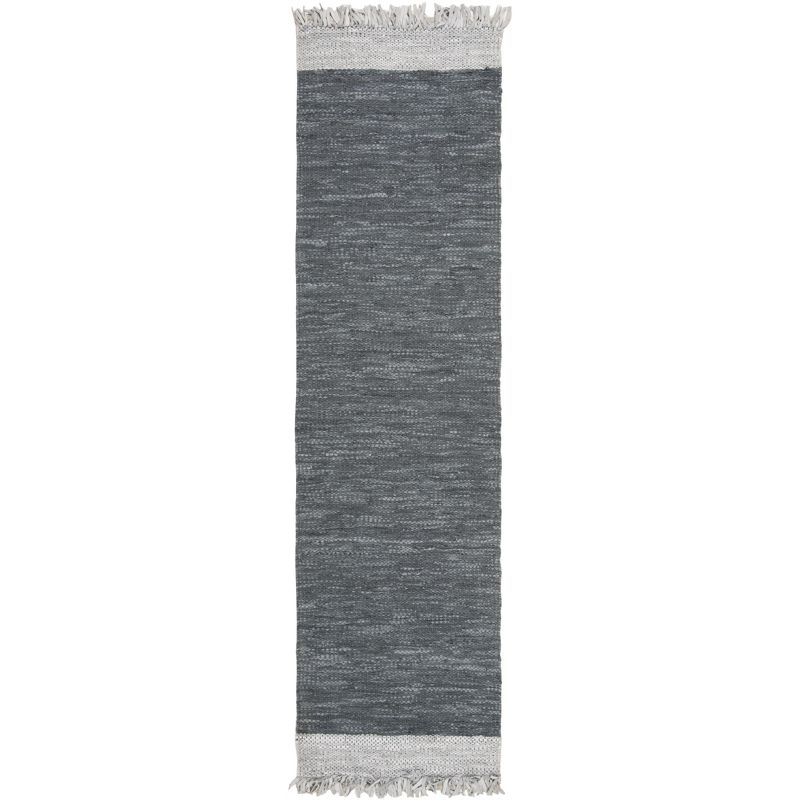 Vintage Leather VTL310 Hand Woven Indoor Accent Rug - Light Grey/Dark Grey - 2'3"x4' - Safavieh