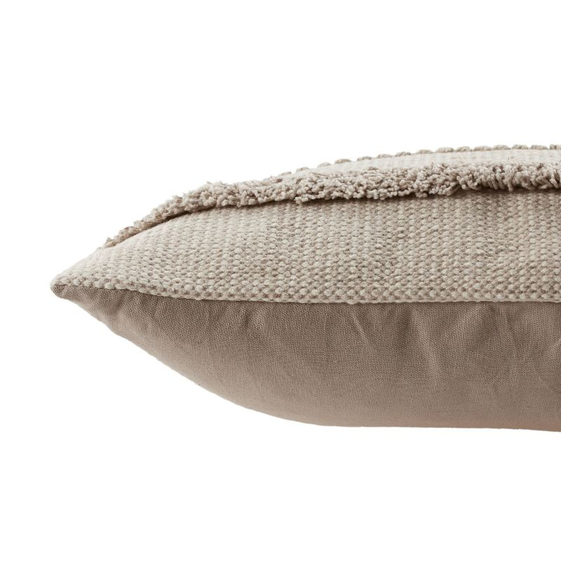 20"x20" Oversize Imena Geometric Poly Filled Square Throw Pillow Light Gray/Ivory - Jaipur Living