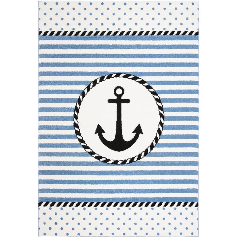Carousel Kids CRK124 Power Loomed Accent Rug - Ivory/Navy - 3'3"x5'3" - Safavieh.