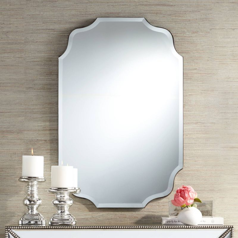 Noble Park Vita Oval Vanity Wall Mirror Rustic Industrial Beveled Distressed Bronze 23 1/2" Wide for Bathroom Bedroom Living Room Home Office Entryway