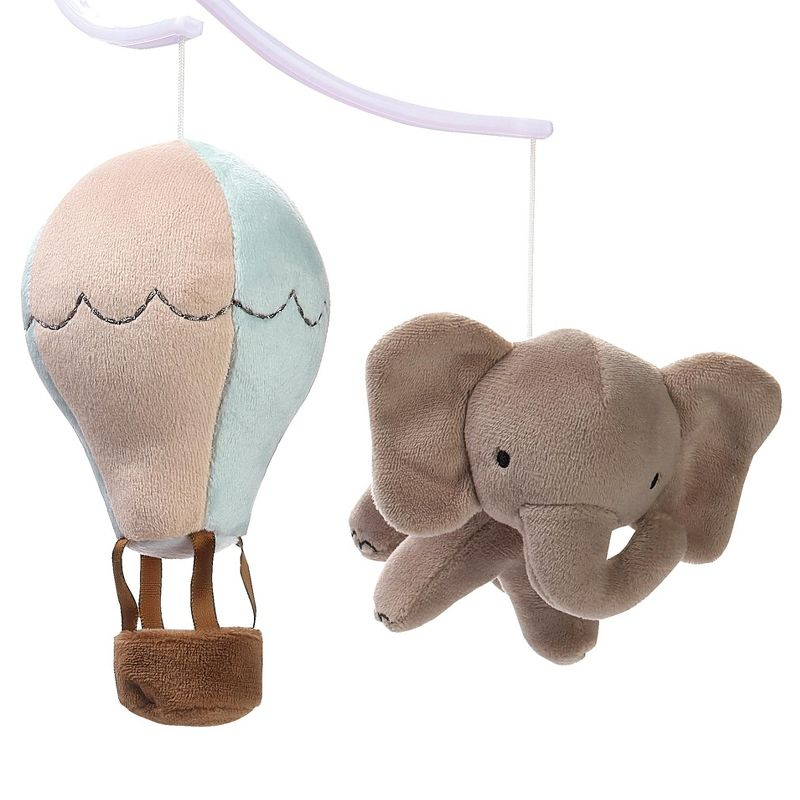 Bedtime Originals Up Up & Away Air Balloon Musical Baby Crib Mobile Soother Toy