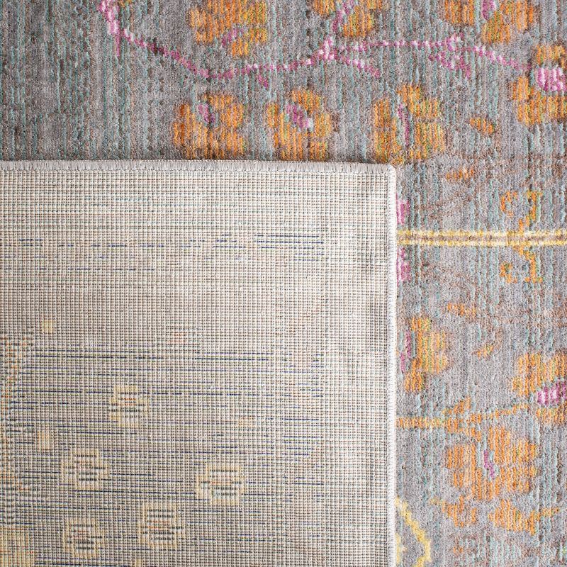 Valencia VAL108 Power Loomed Indoor Area Rug - Grey/Multi - 6'7"x6'7" - Safavieh