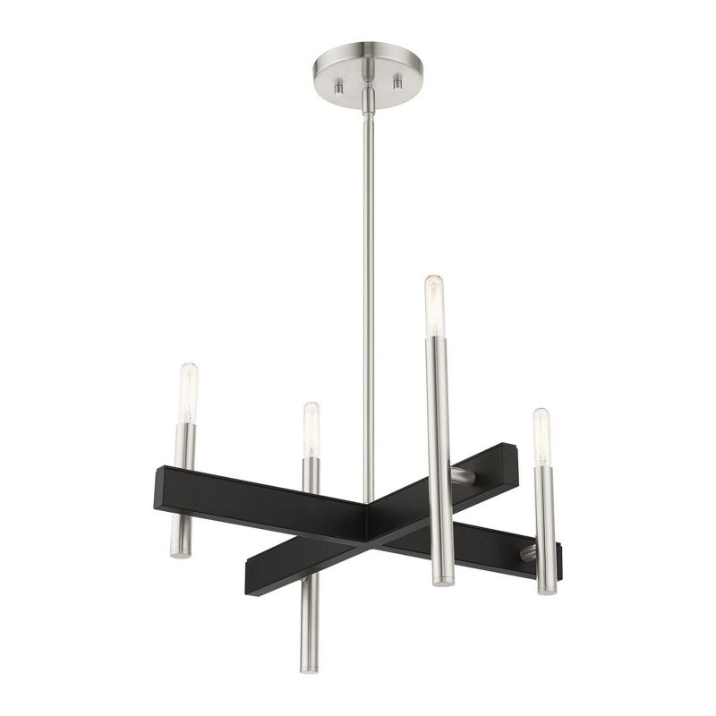Livex Lighting Denmark 4 - Light Chandelier in  Brushed Nickel