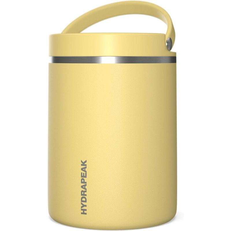 Hydrapeak 32 Oz Stainless Steel Vacuum Insulated Wide Mouth Leak-proof Thermos Food Jar For Hot And Cold, 10 Hours Hot 16 Hours Cold (Canary)