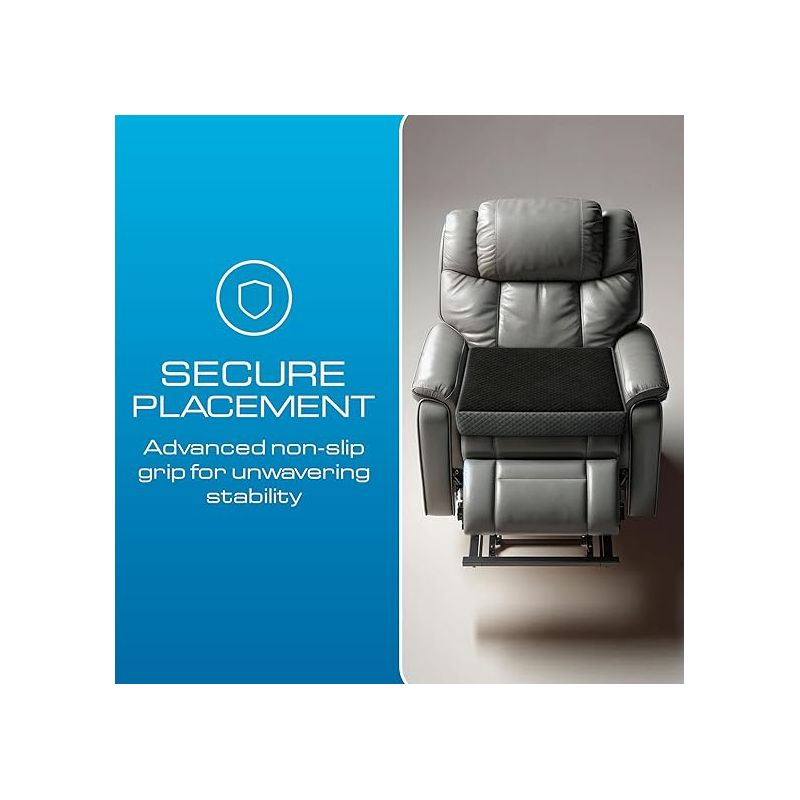 K?lbs Extra Large Recliner Cushion | Chic 2 Tone Velvet Cover | Memory Foam Seat Cushion 5 inch Thick 20" x 20" Extra Large Chair Cushion