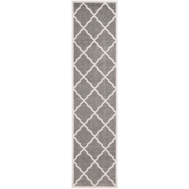 Amherst AMT421 Power Loomed Indoor Runner Rug - Dark Grey/Beige - 2'3"x9' - Safavieh