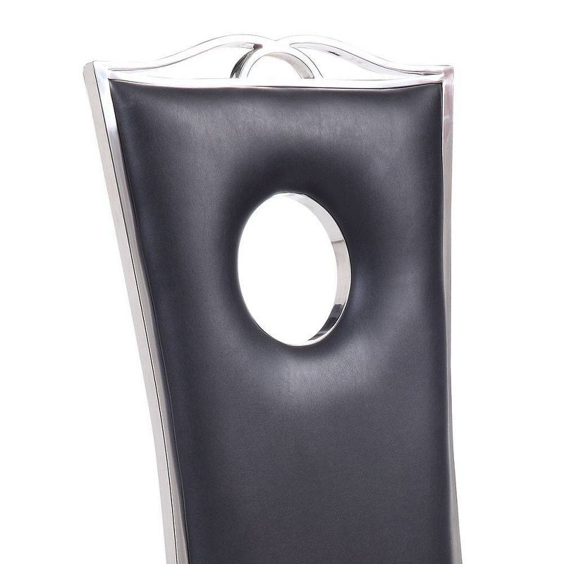 Acme Furniture Cyrene Dining Chairs Black Synthetic Leather/Stainless Steel
