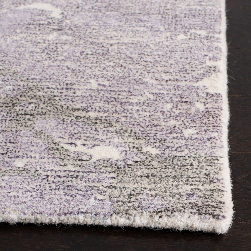 Restoration Vintage RVT112 Hand Tufted Indoor Runner Rug - 2'3"x8' - Purple/Ivory - Safavieh