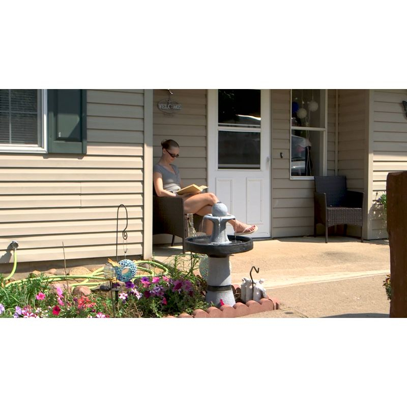 Sunnydaze Indoor/Outdoor Small Fountain or Aquarium Pump with LED Light Ring and Transformer - 40 GPH - 12 Volts