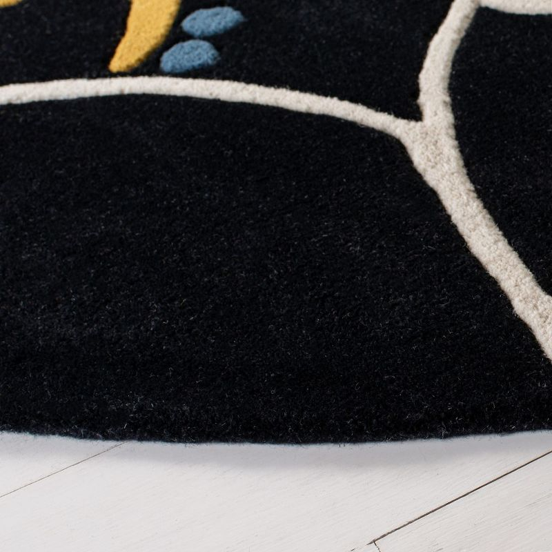 Soho SOH772 Hand Tufted Indoor Area Rug - Black/Multi - 6' round - Safavieh.