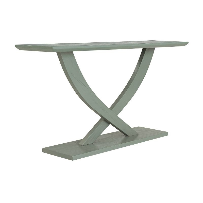 Boraam Rasmus Console Table Spanish Moss: Rubberwood Entryway Furniture, Transitional Style