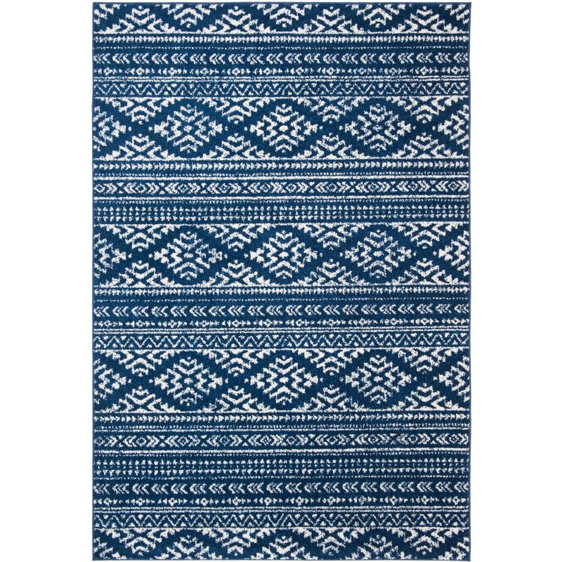 Tulum TUL272 Power Loomed Area Rug - Navy/Ivory - 5'3"x7'6" - Safavieh.