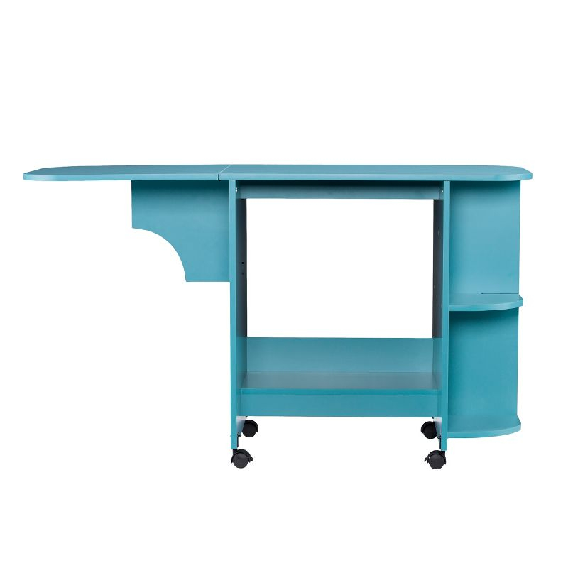 Stradville Expandable Rolling Sewing Table/Craft Station - HZ8665 - Turquoise - SEI