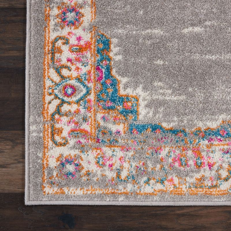 Nourison Passion Medallion Bohemian Indoor Rug Grey 8' x 10'