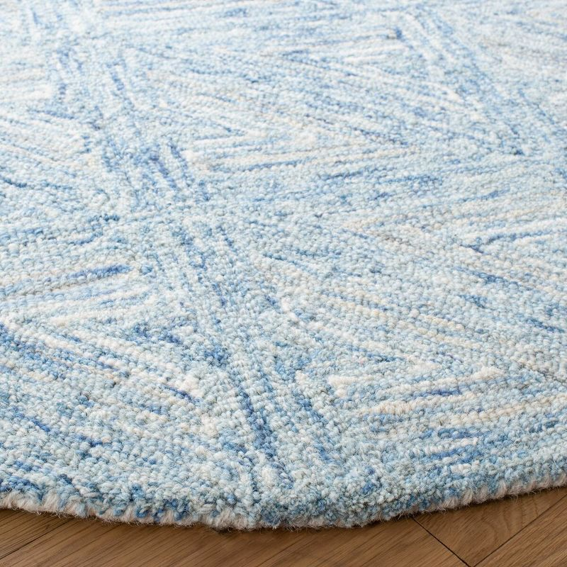 Abstract ABT653 Hand Tufted Area Rug - Blue/Beige - 6' Round - Safavieh.