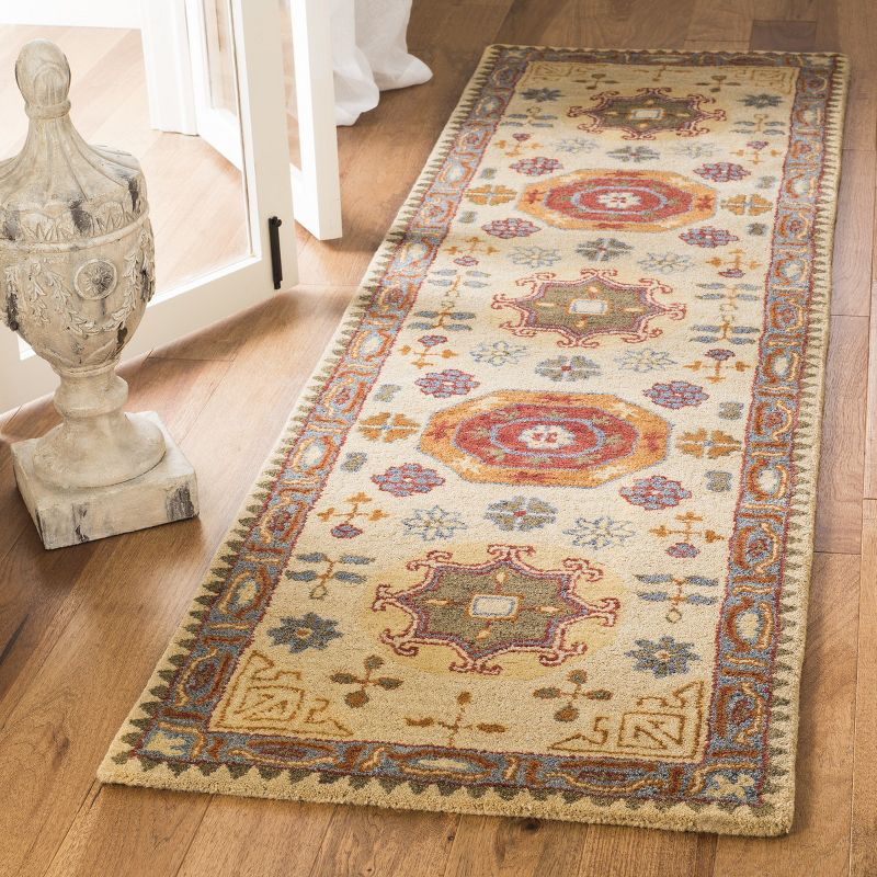 Heritage HG402 Handmade Runner Rug - 2'3"x10' - Beige/Multi - Safavieh