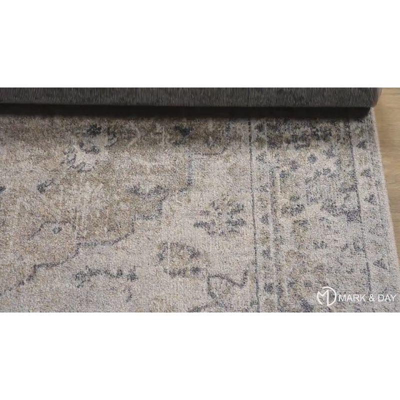 Mark & Day Edmonson 2'7"x7'3" Runner Washable Woven Indoor Area Rugs Olive/Dark Blue