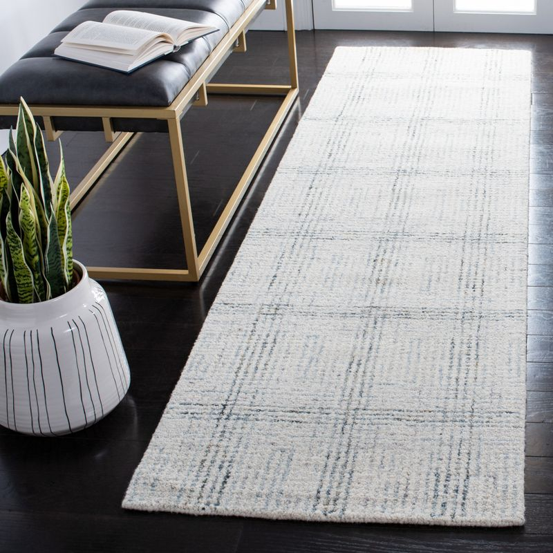 Abstract ABT657 Handmade Indoor Runner - Ivory/Gold - 2'-3"x8' - Safavieh