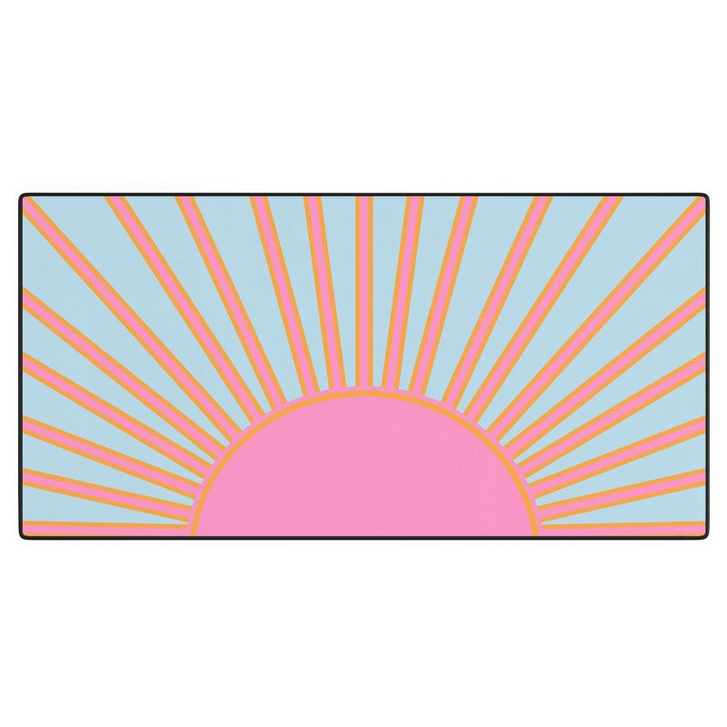 Daily Regina Designs Le Soleil 02 Abstract Retro Desk Mat - Deny Designs