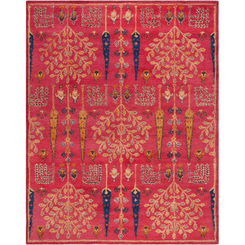 Heritage HG418 Hand Tufted Area Rug - Red/Multi - 8'x10' - Safavieh.