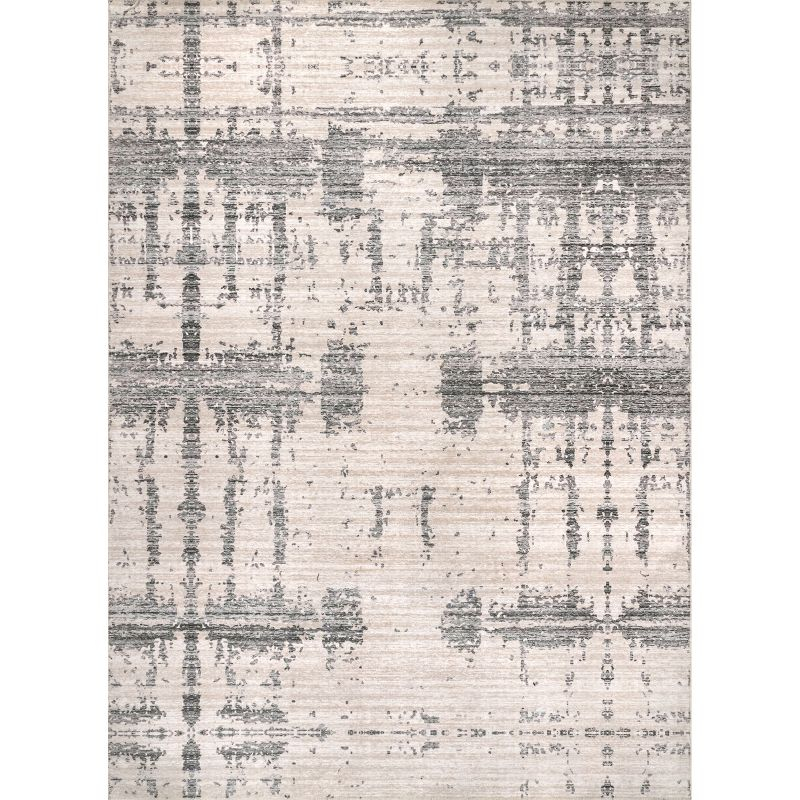 Nuloom Ariana Abstract 5x8 Machine Washable Indoor Area Rug for Living Room Bedroom Dining Room Kitchen, Grey/Beige