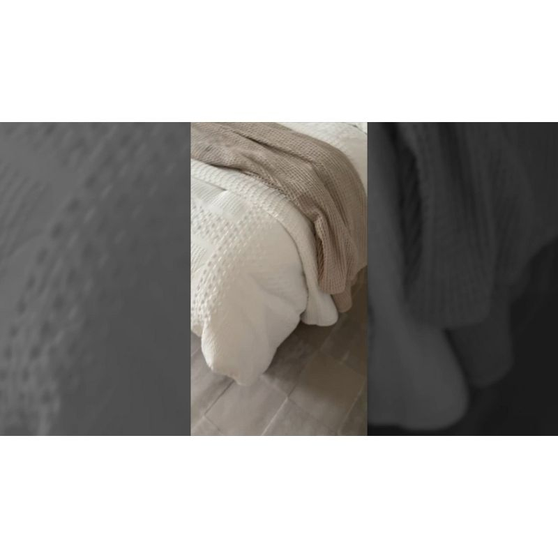 JONATHAN Y Thea Modern Geometric Checkerboard High-Low White/Cream 3 ft. x 5 ft. Area Rug