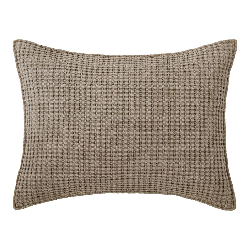 Mills Waffle Cocoa Standard Sham - Levtex Home